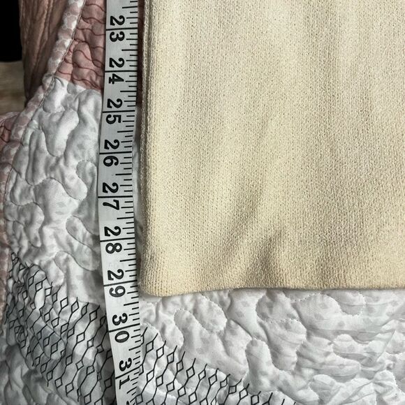 ST JOHN Caviar Ivory Knit cream pants 8 pull on Santana high rise - Picture 10 of 13